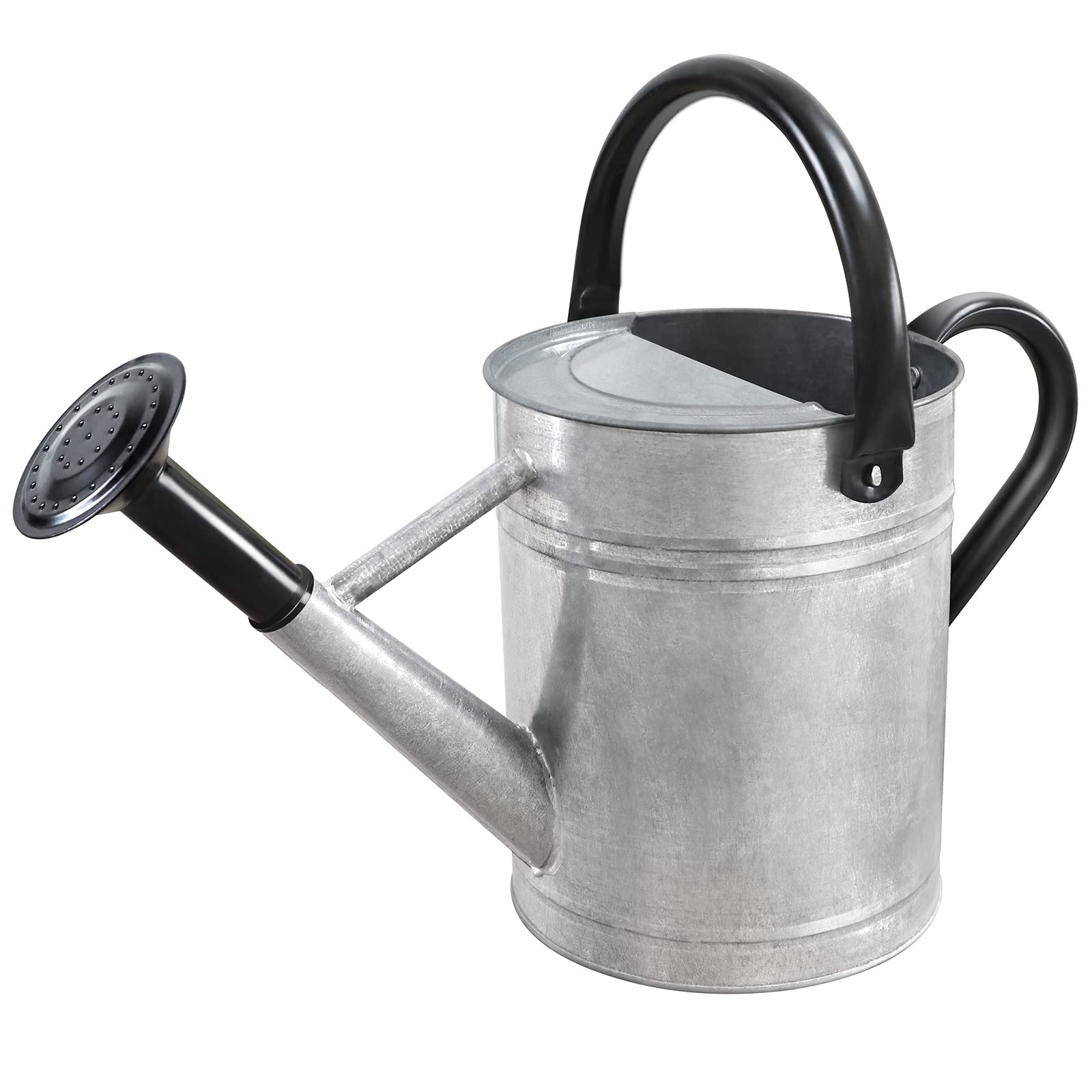 Megawodar front view galvanized watering can showing durable finish and farmhouse style