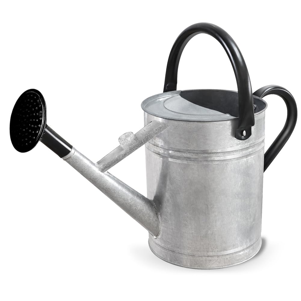 Megawodar front view of metal watering can showing durable design and easy pour