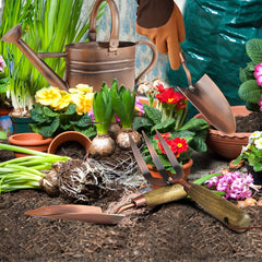 Megawodar stainless steel hand tools detail showing durable blades for planting
