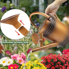 Megawodar sprinkler head closeup revealing even-flow holes for gentle watering