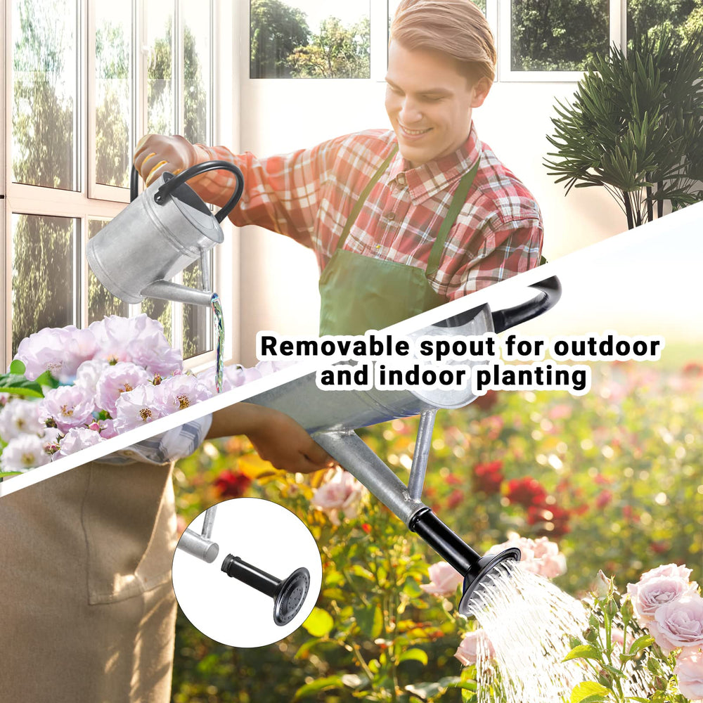 Megawodar sprinkler head in use showering outdoor flowers with gentle even spray