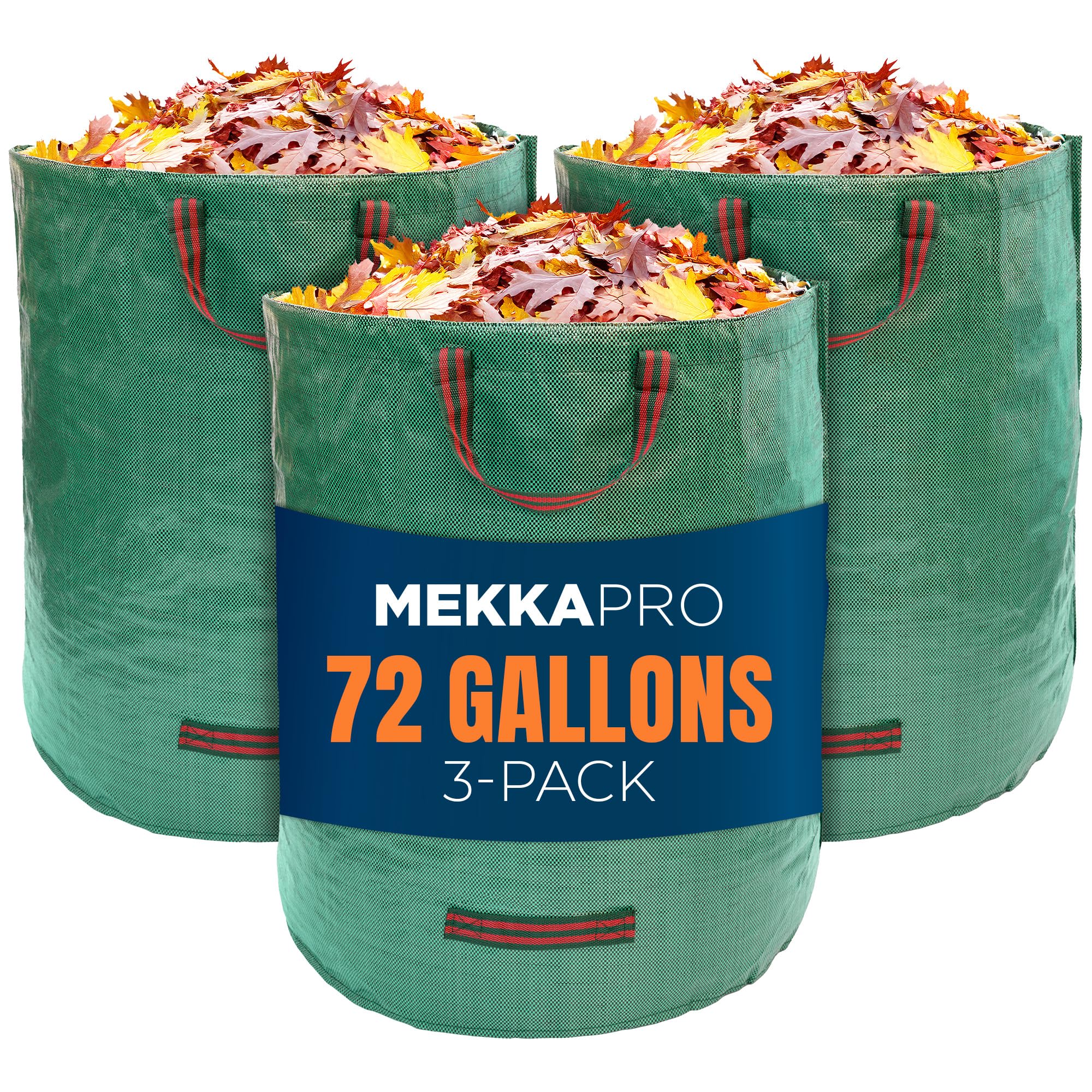 MEKKAPRO 3-pack front view showing bag shape and capacity benefit