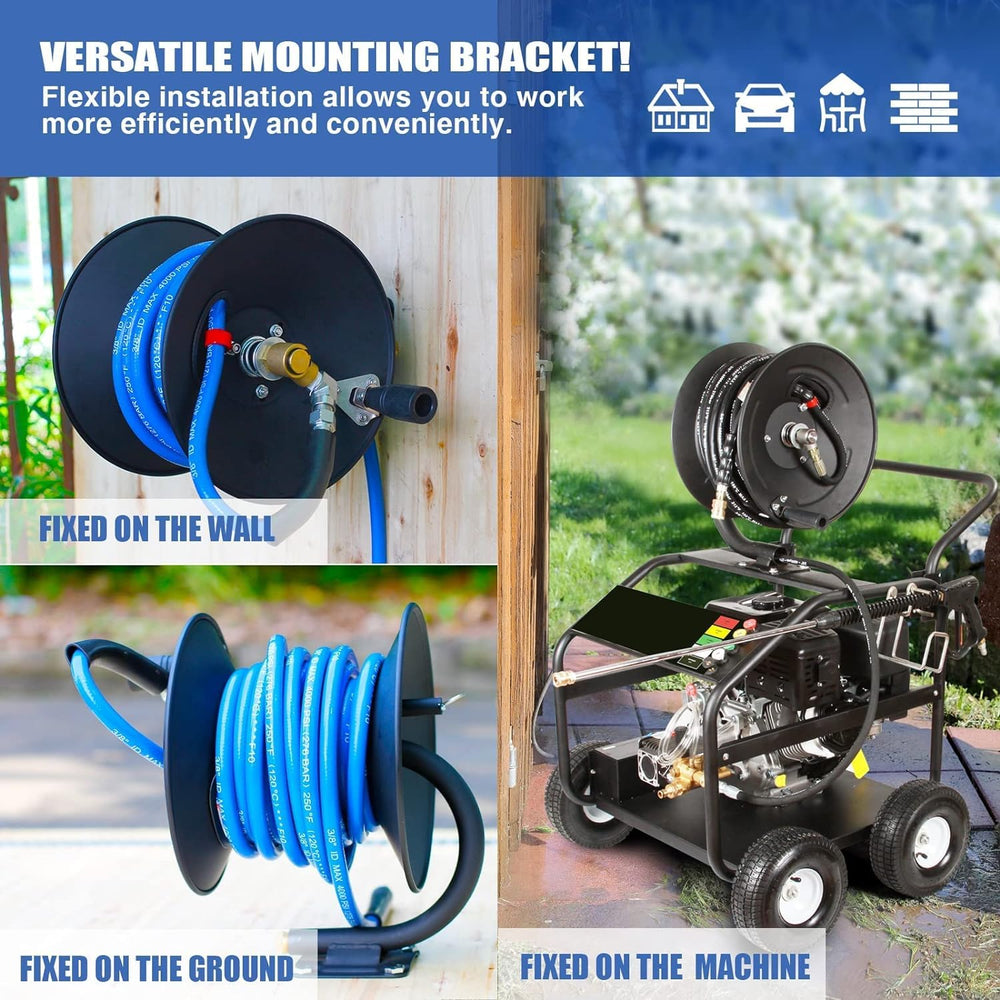 MEKOH mounted on trailer with hose showing portability and secure mounting benefit