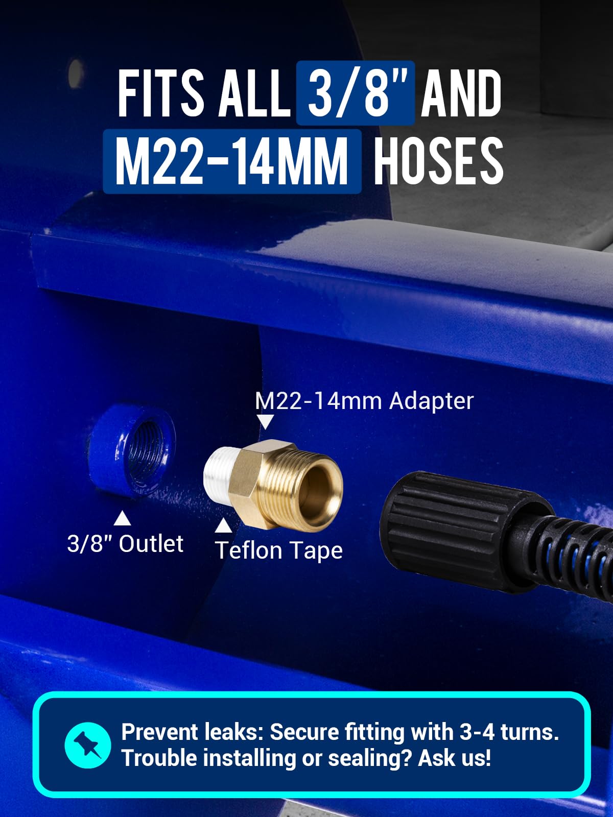 MEKOH overhead garage mount frees floor space and secures hose