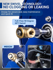 MEKOH solid steel crank handle detail for easier manual winding control