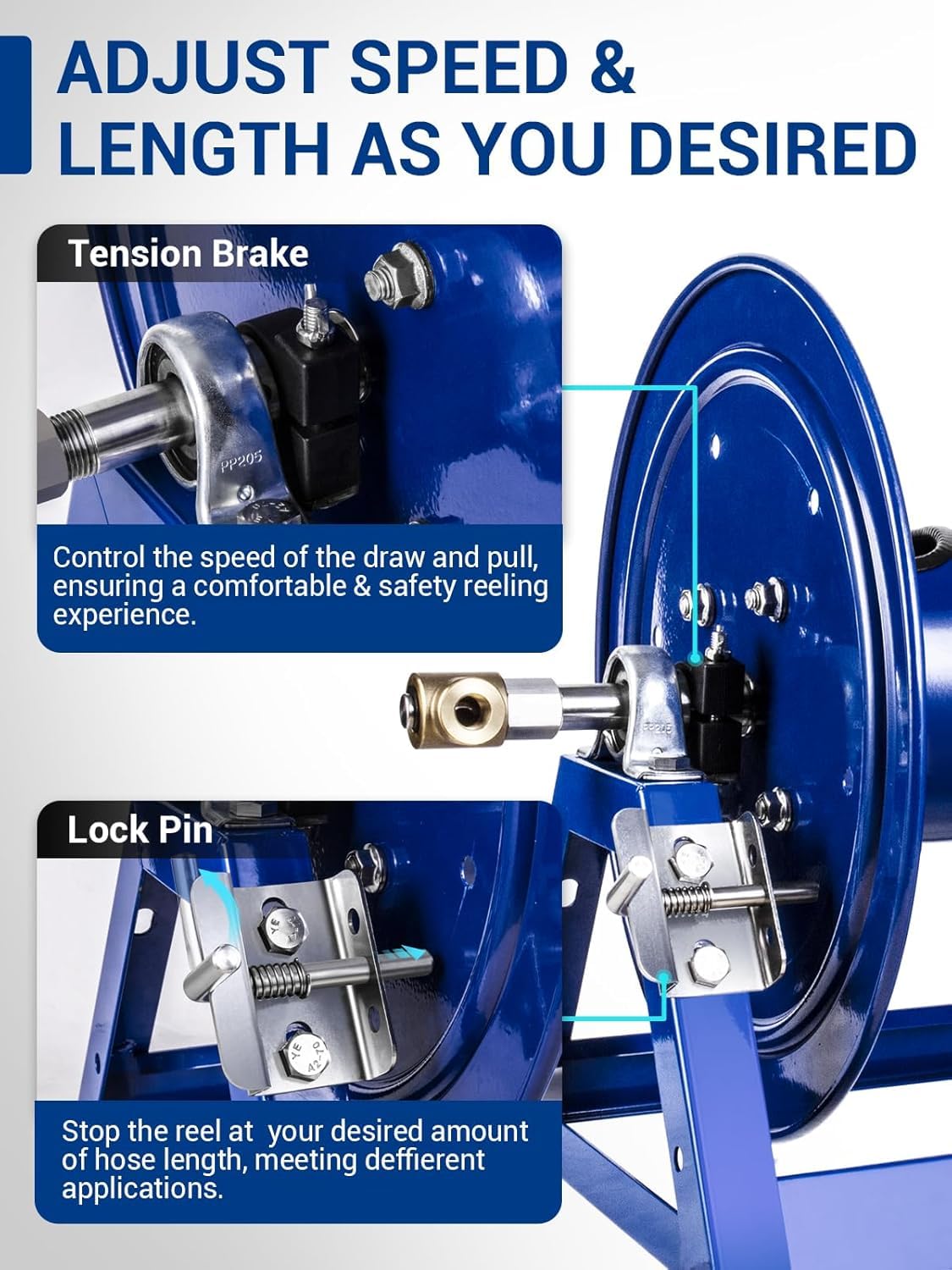 MEKOH hose wound on reel profile demonstrating tidy storage and protection