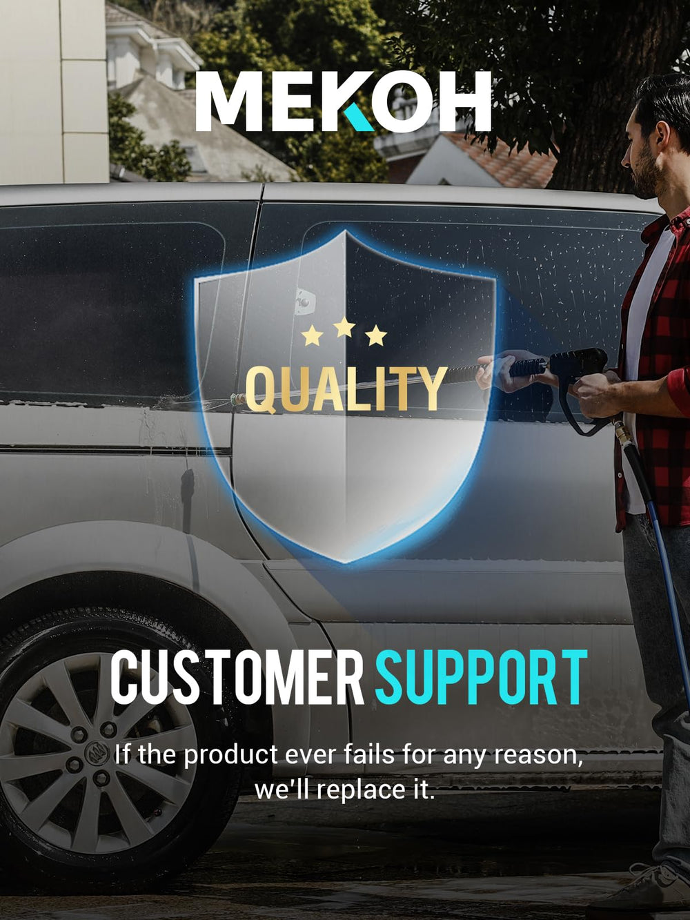 MEKOH before-and-after showing removed grime and a clear, streak-free surface benefit