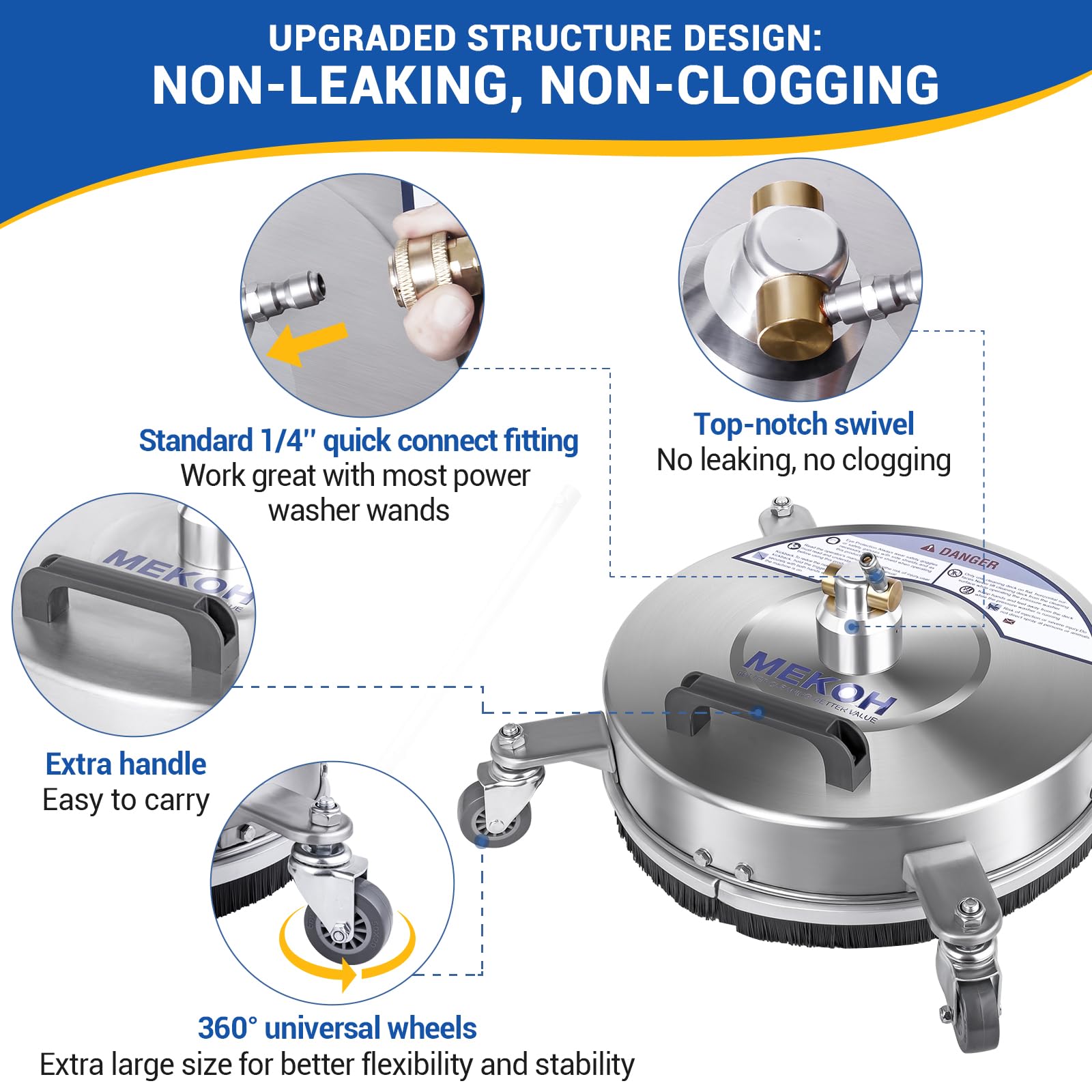 MEKOH scale comparison with a shoe to show 14-inch cleaning width and real-world size