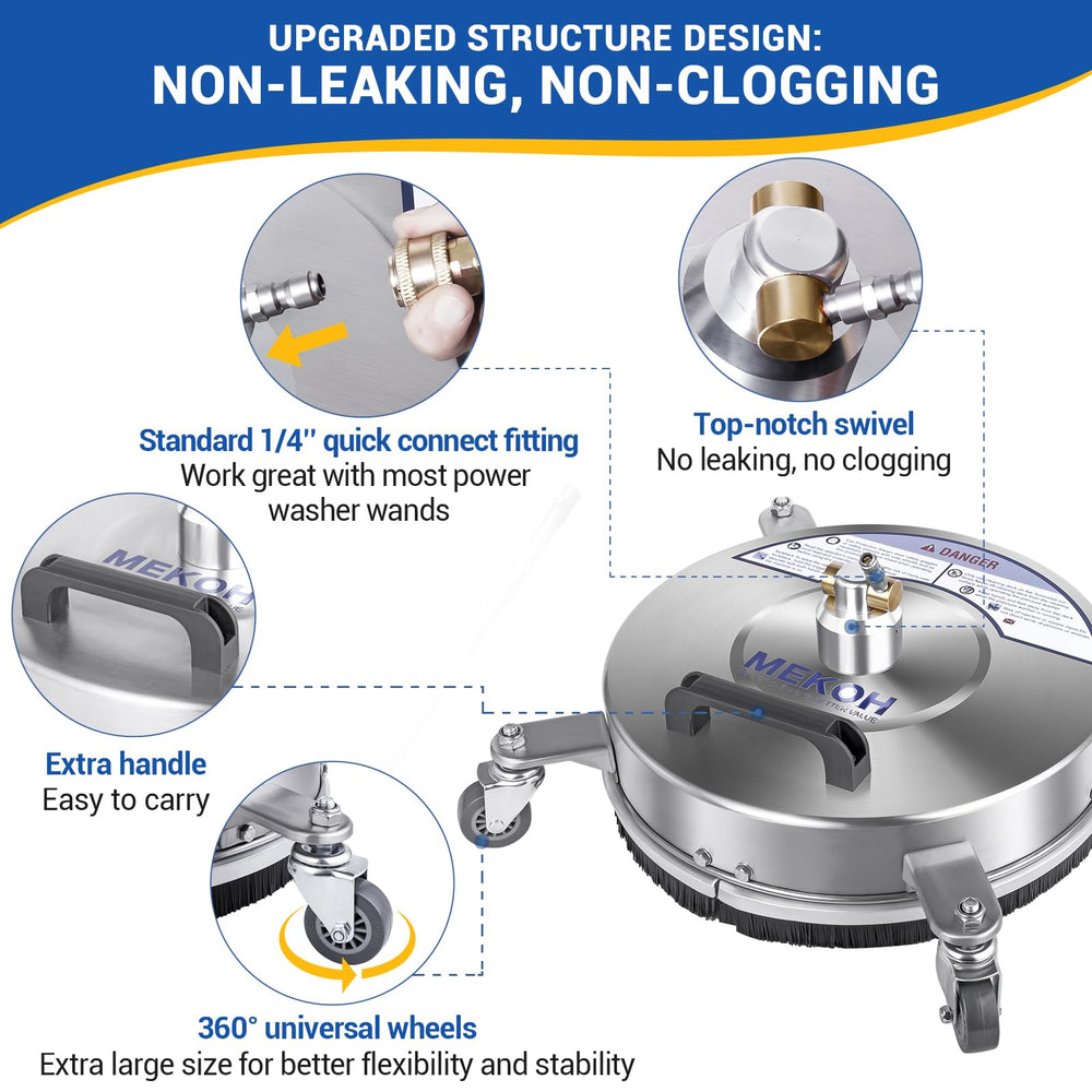 MEKOH scale comparison with a shoe to show 14-inch cleaning width and real-world size