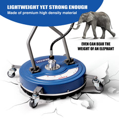 MEKOH caster wheels detail for smooth gliding and consistent spray height