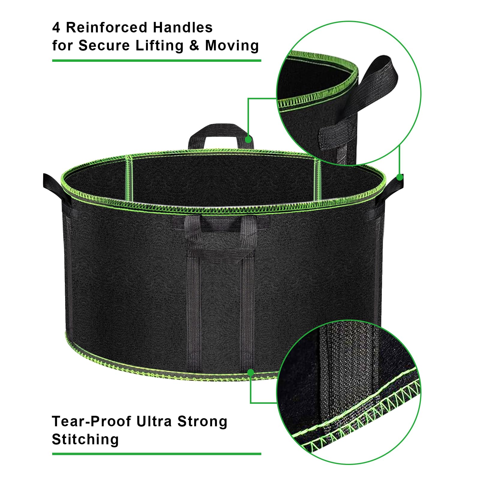 MEKOLIFE grow bag planted on patio demonstrating easy planting and harvest