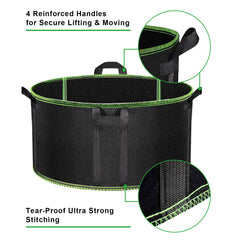 MEKOLIFE grow bag planted on patio demonstrating easy planting and harvest