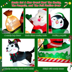 meland santa face and sleigh detail highlighting craftsmanship