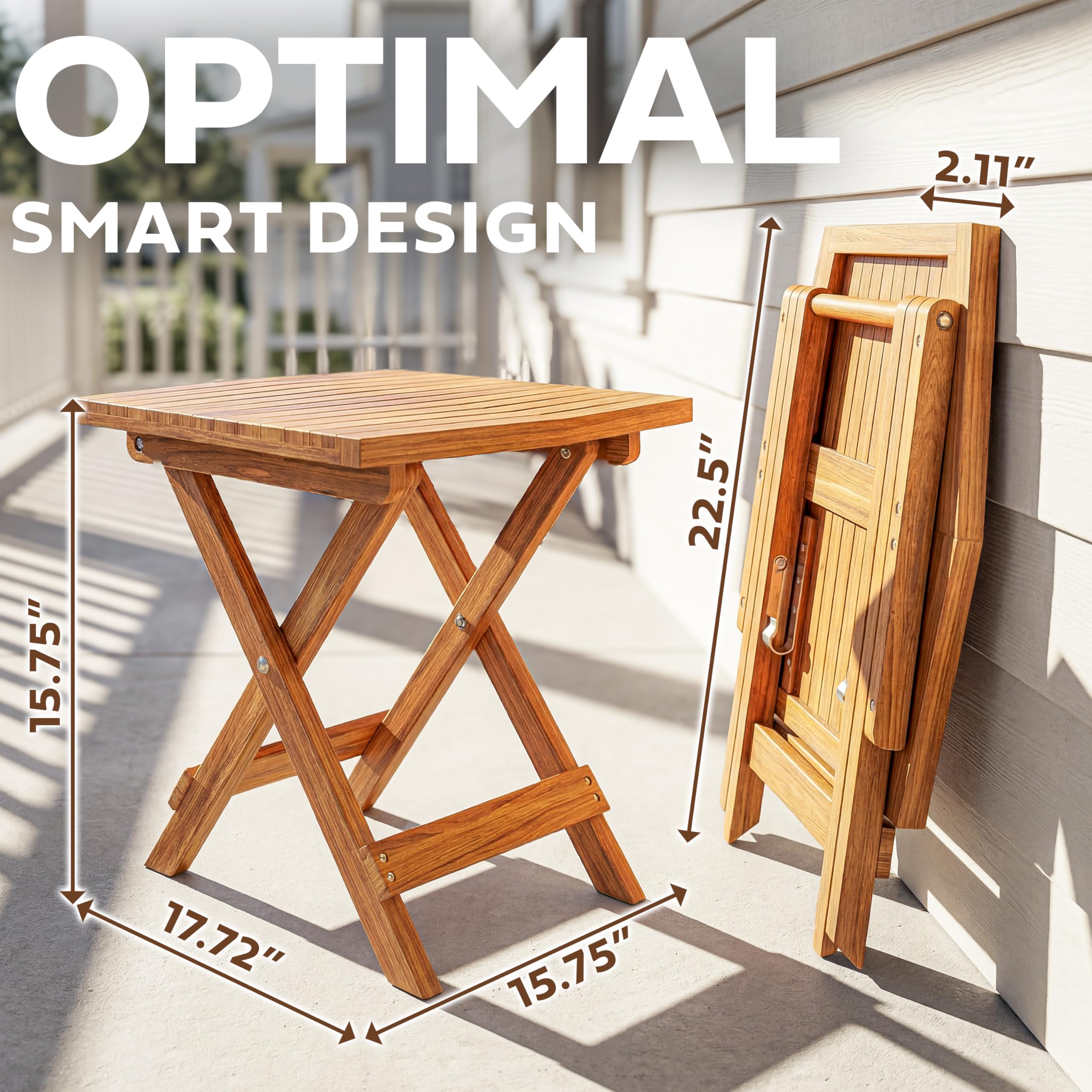 Melino table by poolside offering a weatherproof small surface