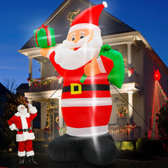 Melisheer front view inflatable Santa showing festive presence and curb appeal