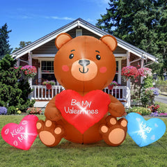 Melisheer front view of sitting bear inflatable showing romantic curb appeal