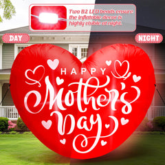 Melisheer illuminated heart at night, glowing visibility for evening events