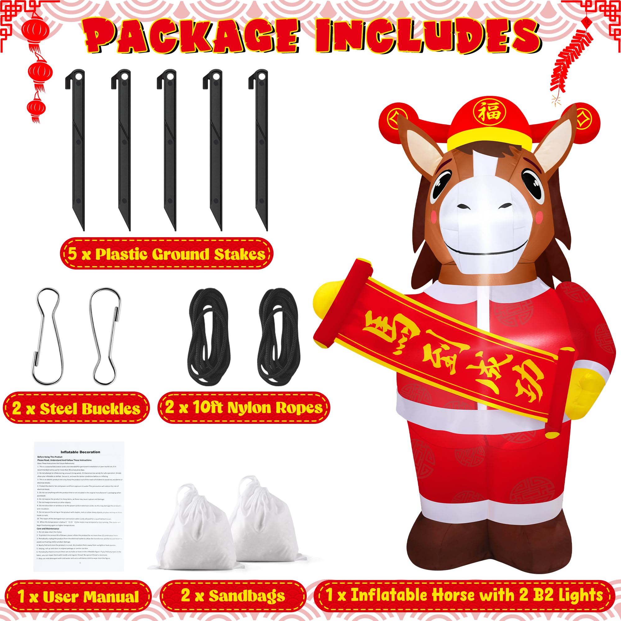Melisheer inflatable lit at night with LEDs for bright, visible yard display