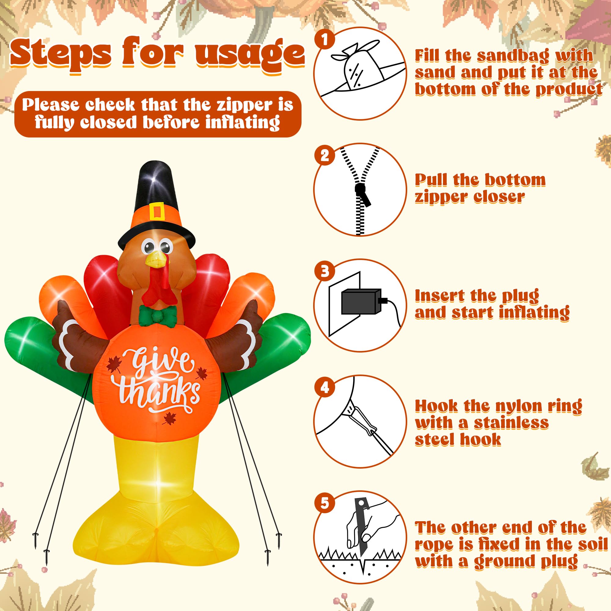 Melisheer pumpkin and stylish hat detail adding charming Thanksgiving accent