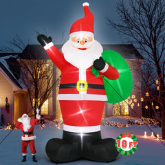 Melisheer Santa front view showing bold height and holiday curb appeal