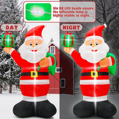 Melisheer Santa inflated on lawn demonstrating easy instant yard setup