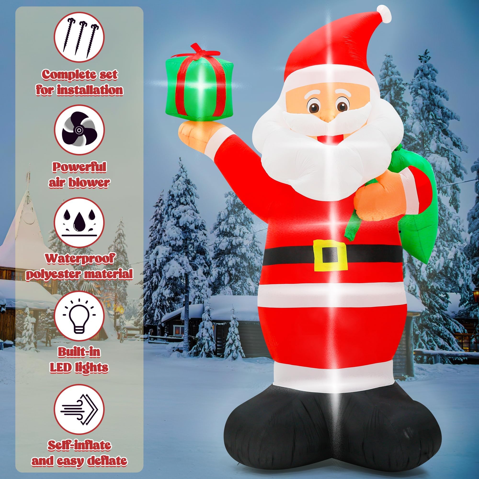 Melisheer Santa side profile showing fabric detail and construction strength