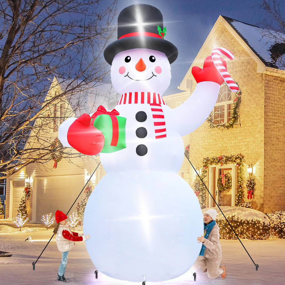Melisheer snowman front view showing festive design and tall presence