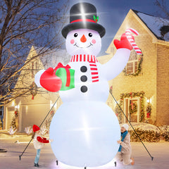 Melisheer snowman front view showing festive design and tall presence