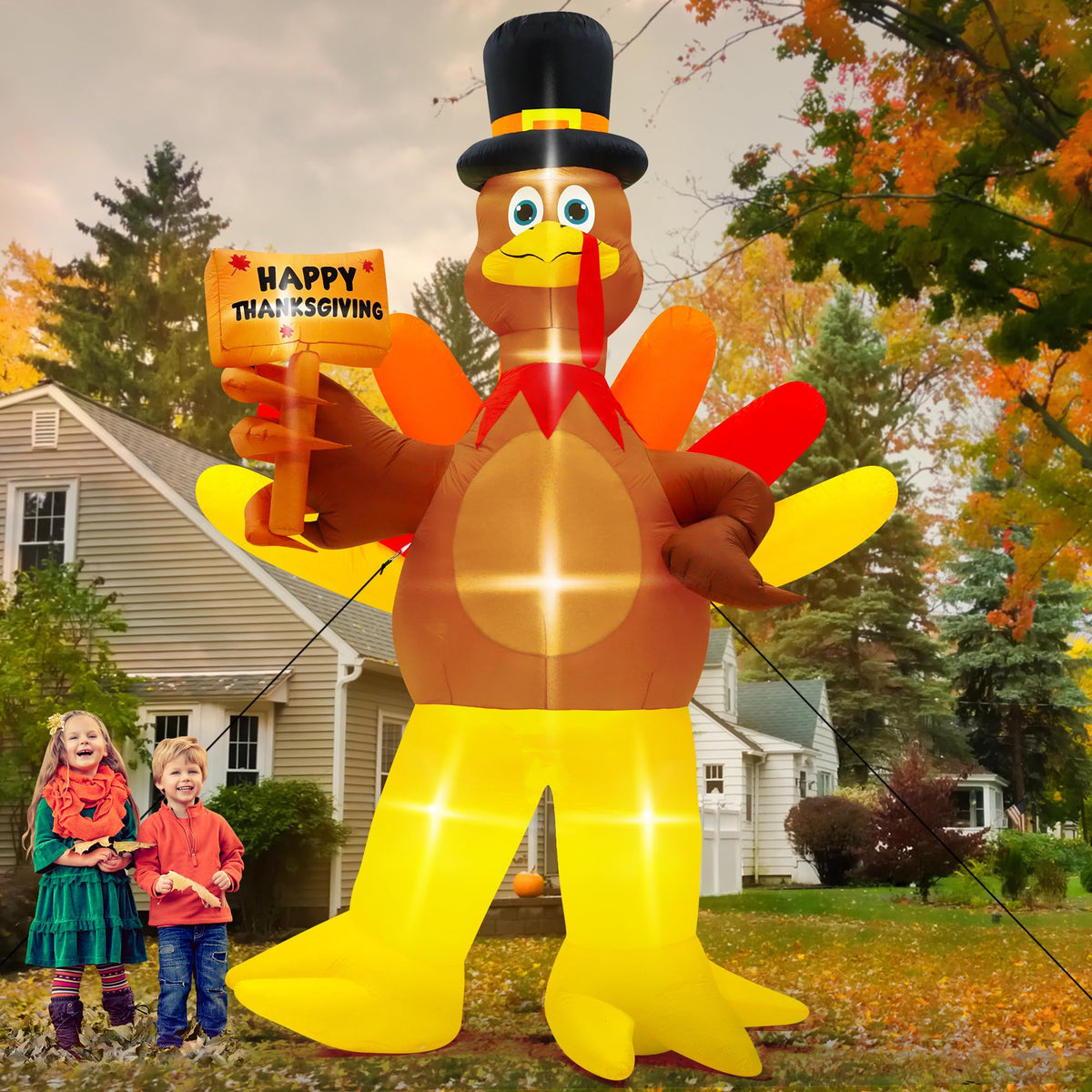 Melisheer turkey front view showing full 12ft presence and festive appeal