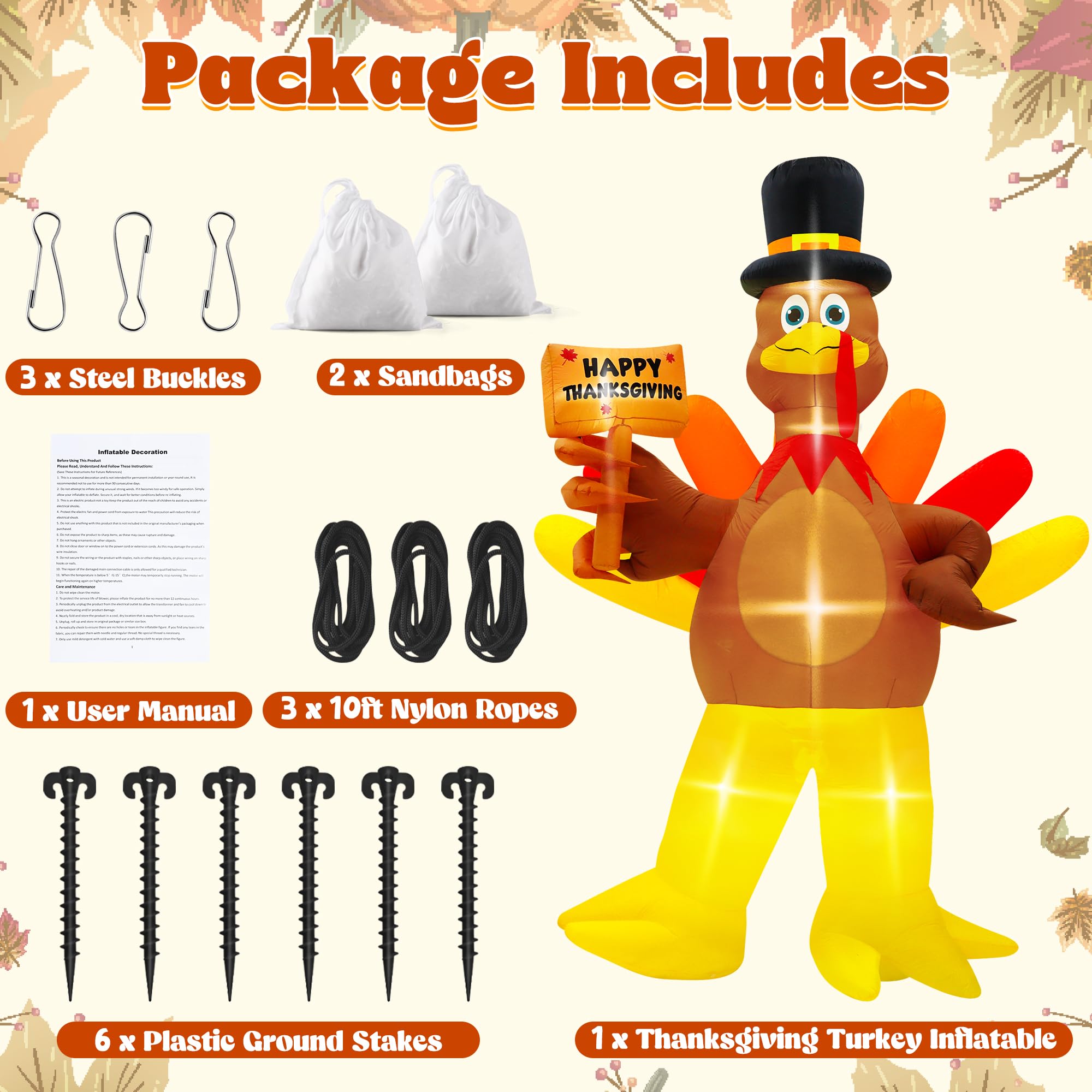 Melisheer turkey lit at night creating warm holiday ambience outdoors