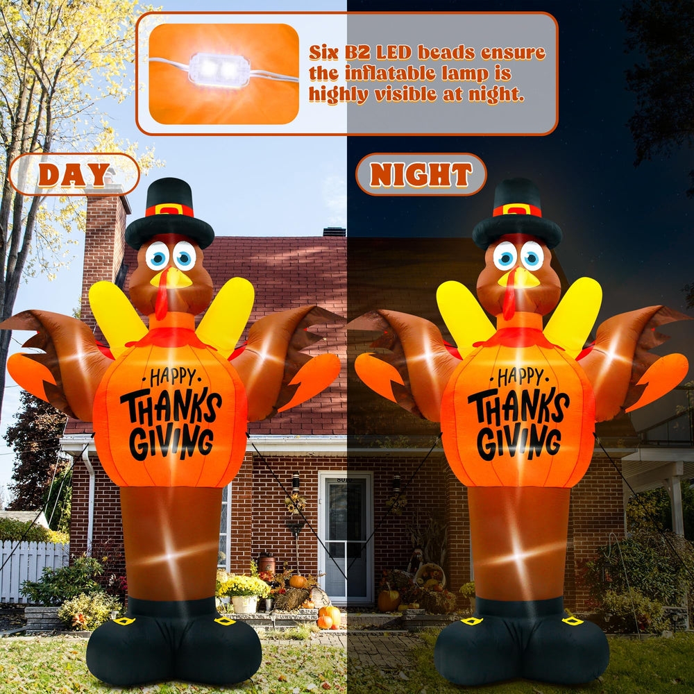 Melisheer turkey night lit with LEDs for bright evening visibility