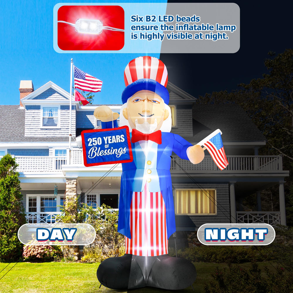 Melisheer flag and 250 Years of Blessings sign detail showcasing celebratory message