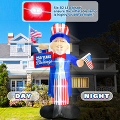 Melisheer flag and 250 Years of Blessings sign detail showcasing celebratory message