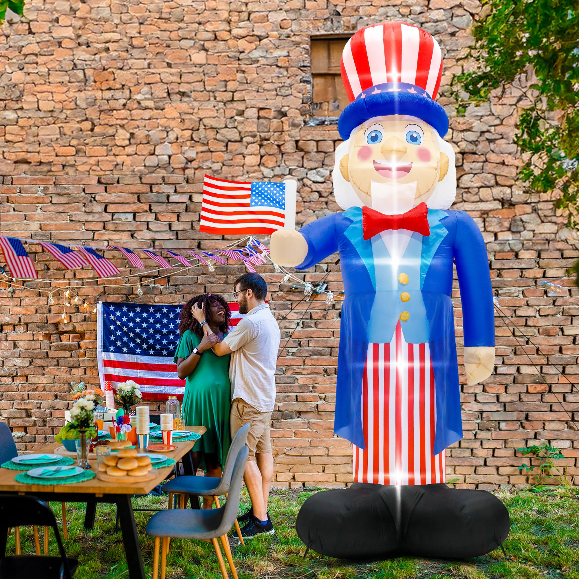 Melisheer inflatable scaled against a house to show 12-foot height impact