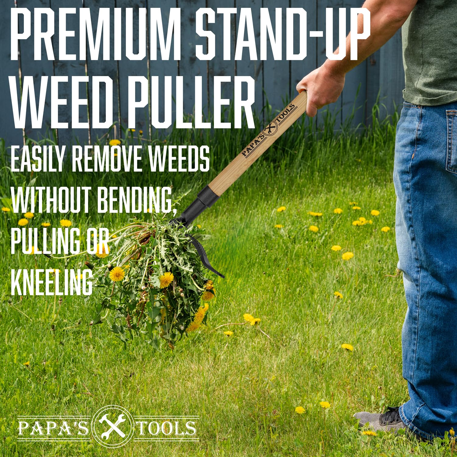 MELISSA AND HARRY tool in use with gardener standing to reduce back strain benefit