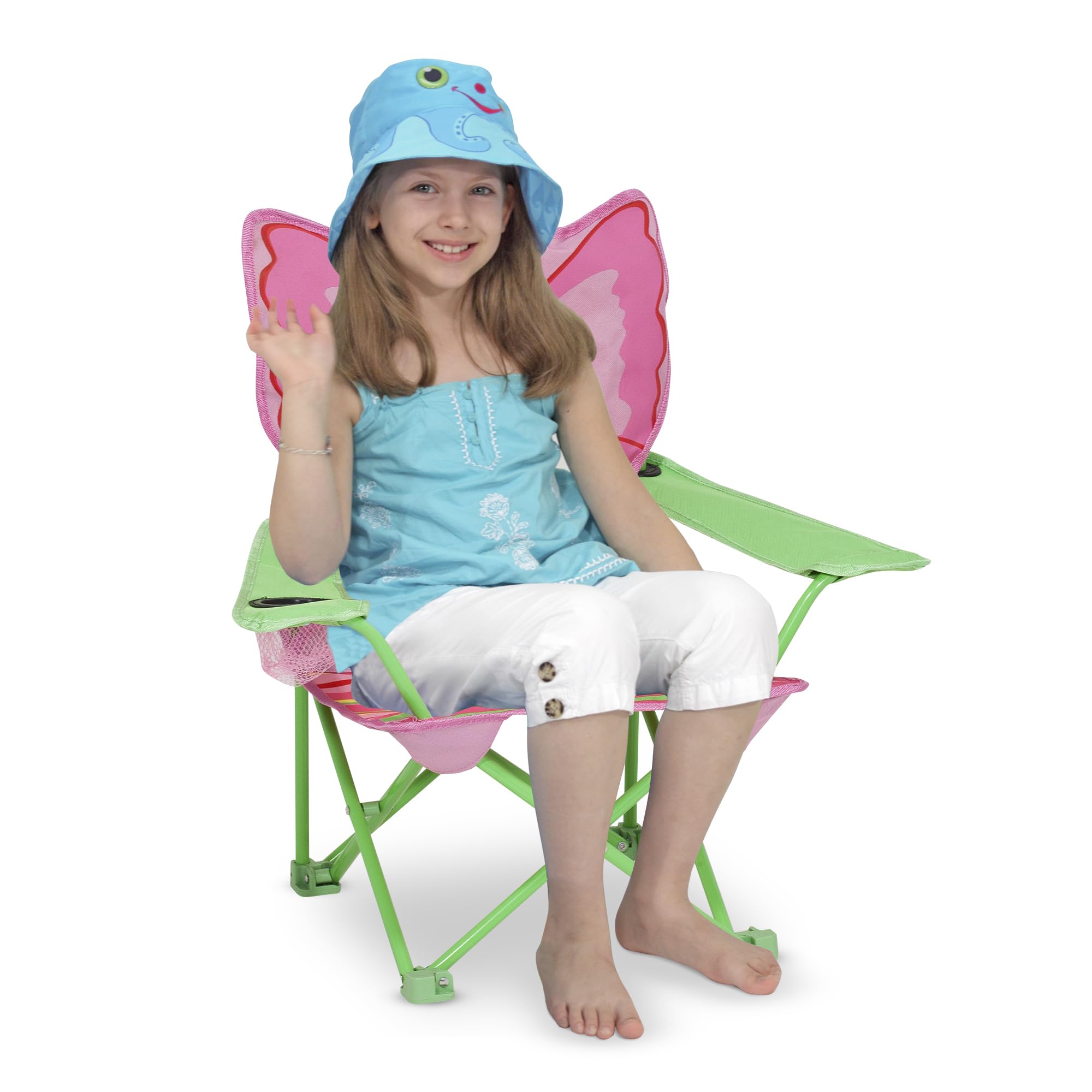Melissa & Doug Bella Butterfly chair in a picnic setting encouraging outdoor, screen-free play