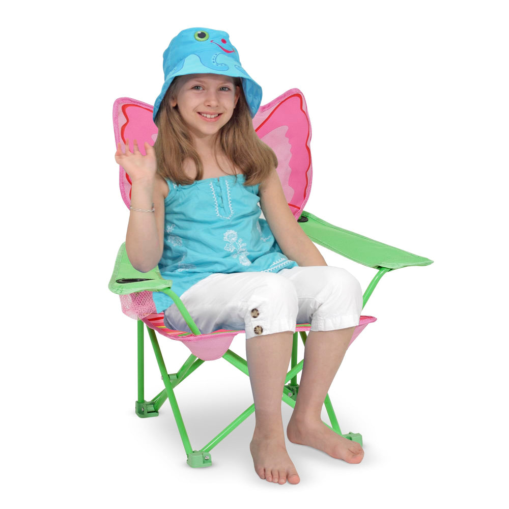 Melissa & Doug Bella Butterfly chair in a picnic setting encouraging outdoor, screen-free play
