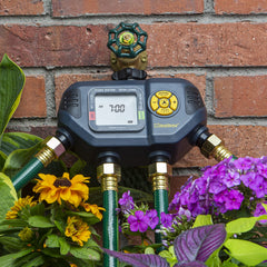 Melnor AquaTimer close-up display with readable digital screen for precise timing