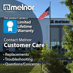 Melnor MiniMax sprinkler on tripod watering garden plants with adjustable height