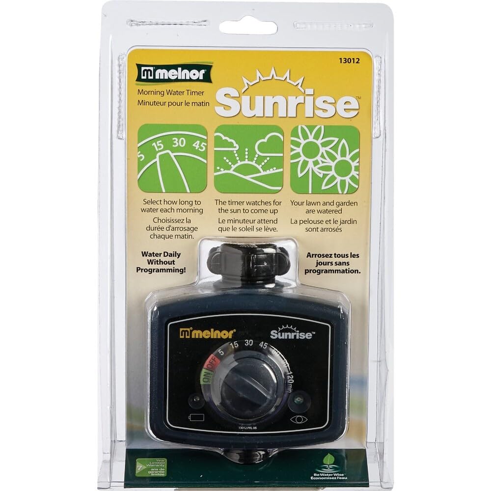 Melnor Sunrise sensor close-up highlighting UV detector for automatic start