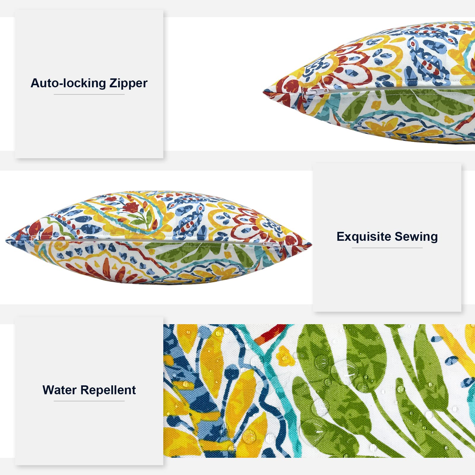 Melody Elephant fabric close-up shows weather-resistant texture and durability