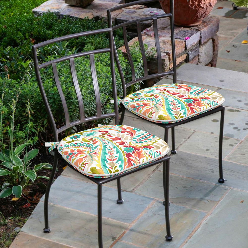 Melody Elephant cushion in use on patio chair adding comfort and style