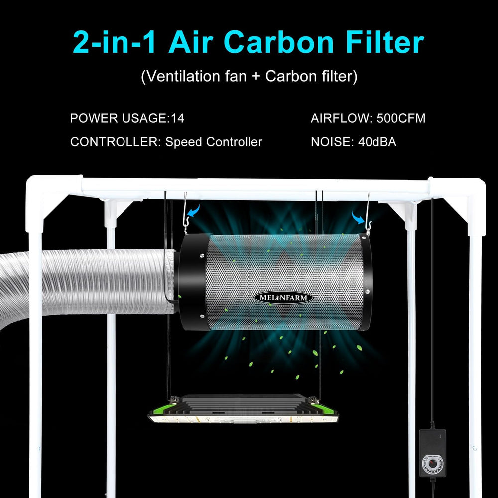 MELONFARM close-up of activated charcoal media highlighting dense adsorption for odor control