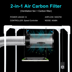 MELONFARM close-up of activated charcoal media highlighting dense adsorption for odor control