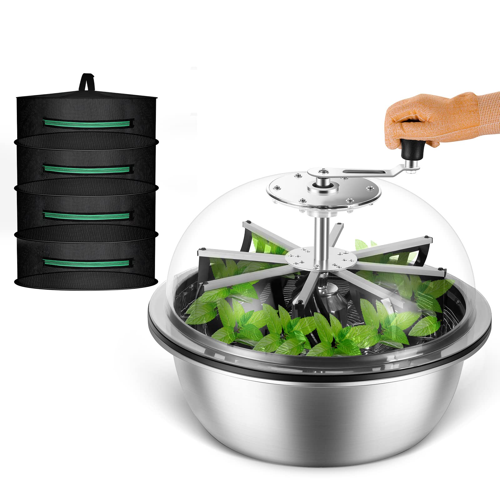 MELONFARM front view of 19-inch trimmer showing bowl and lid, speeds collection