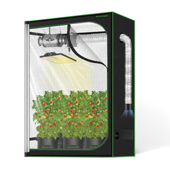 MELONFARM front view of grow tent showing closed doors and compact footprint for space saving