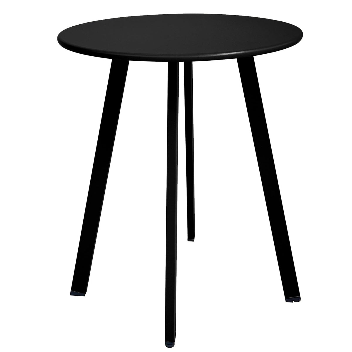 Meluvici front view of black side table showing sleek durable design and outdoor use benefit