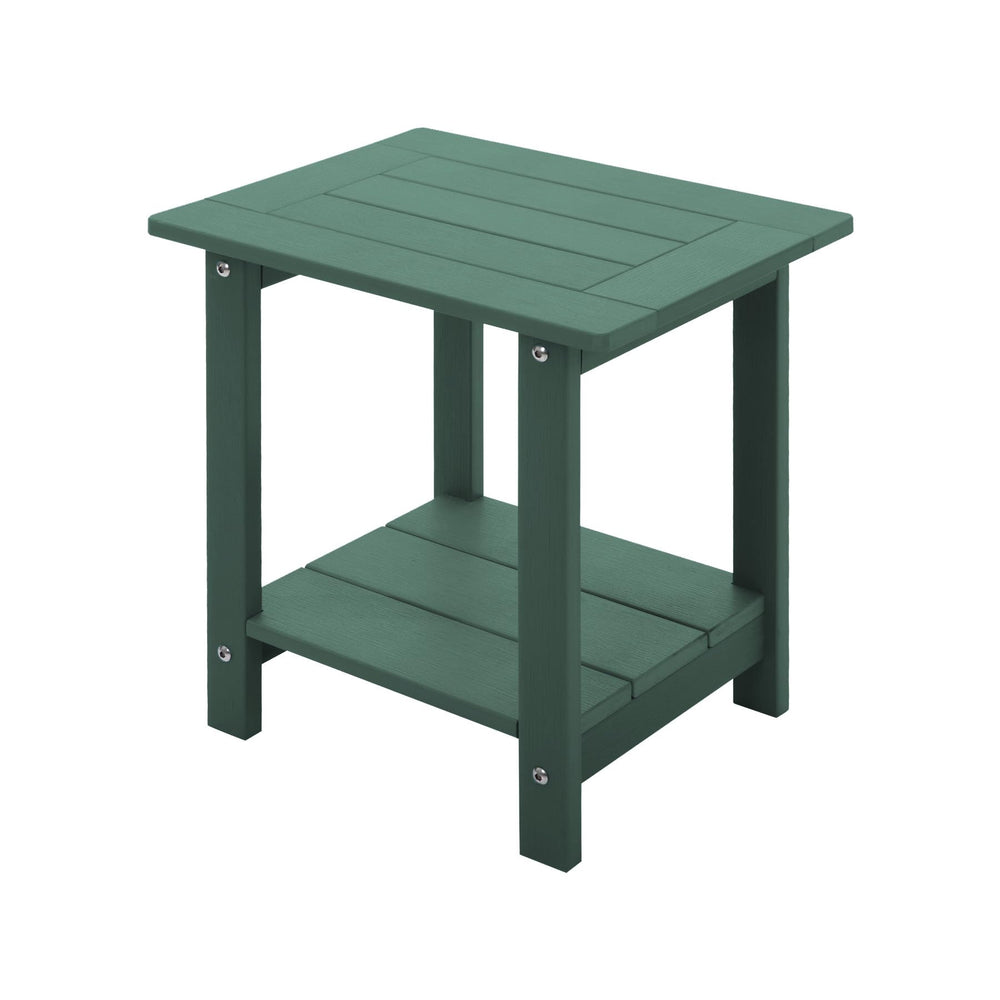 Meluvici front view dark green side table showing stable design and durable finish