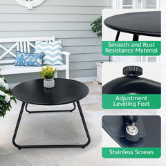 Meluvici large table top detail displaying weather-resistant finish and durability