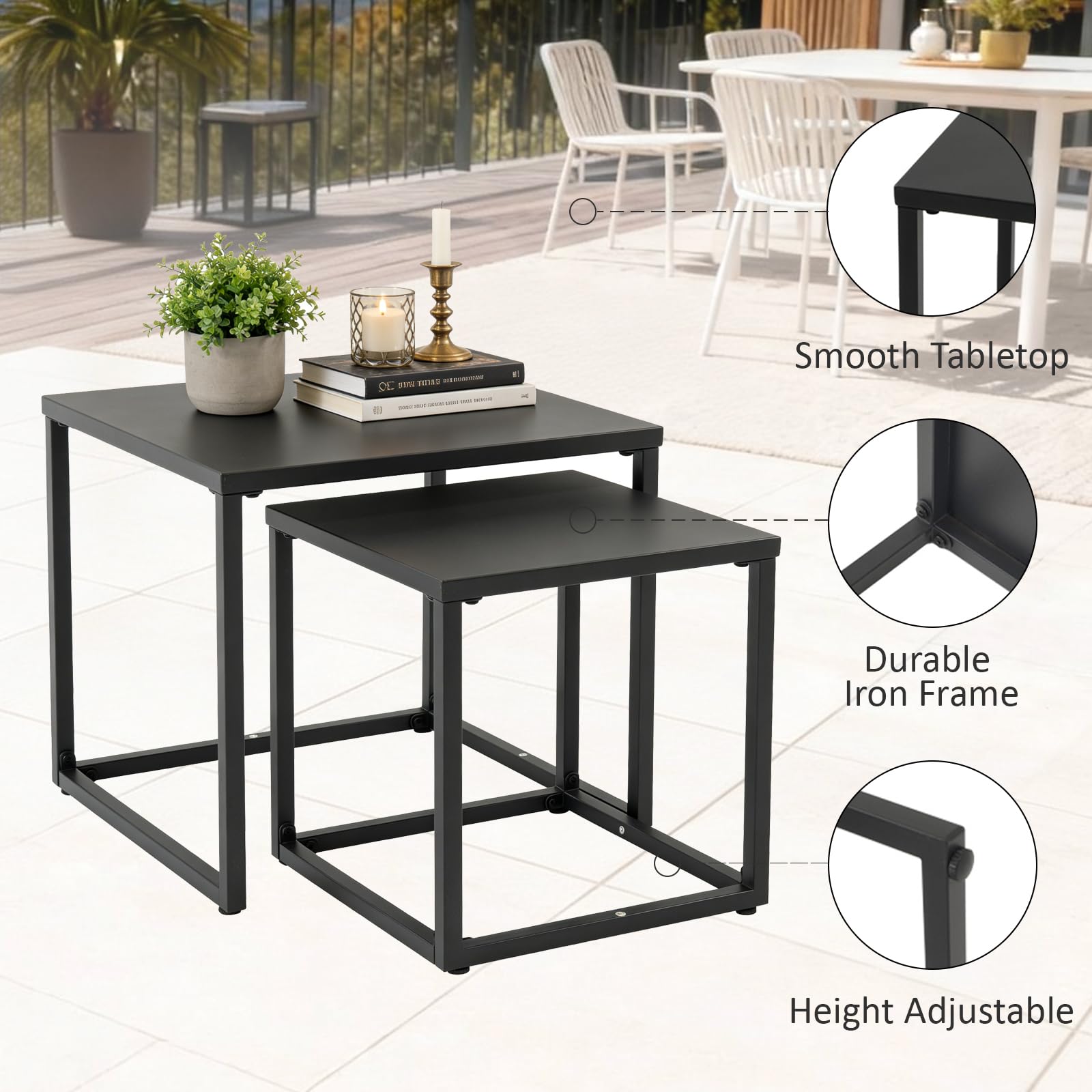 Meluvici leg and non-slip foot pad detail protecting floors and improving stability